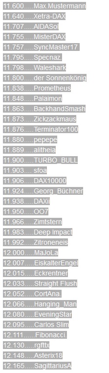 3.023.DAX Tipp-Spiel, Montag, 27.02.2017,17.45 H 974427