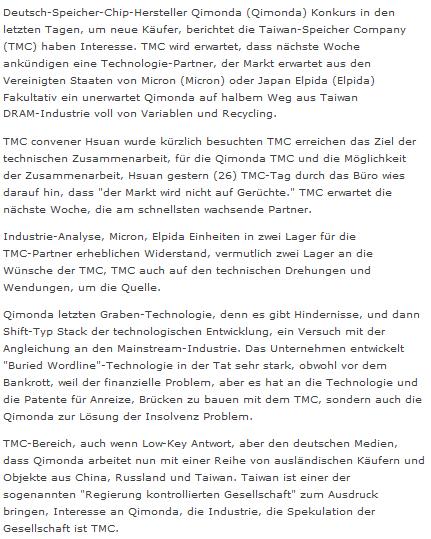 Hat Qimonda ein Chance wieder aufzustehen? 224439