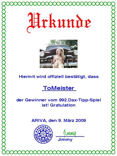 993.DAX Tipp-Spiel Dienstag,10.03.09.17.45 Uhr 220906