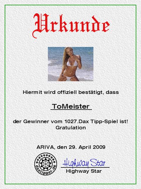 1028.DAX-Tipp-Spiel, Donnerstag 30.04.09 230093