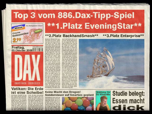 888.DAX Tipp-Spiel *Dienstag* 07.10.08, 17.45 Uhr 190506