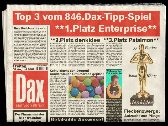 847.DAX-Tipp-Spiel *Montag* 11.08.08-17.45 Uhr 179170
