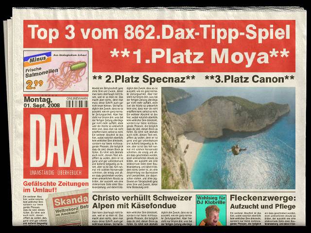 863.DAX Tipp-Spiel *Dienstag* 02.09.08, 17.45 Uhr 183608