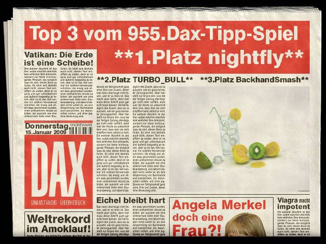 956.DAX Tipp-Spiel, Freitag,16.01.09, 17.45 Uhr 210645