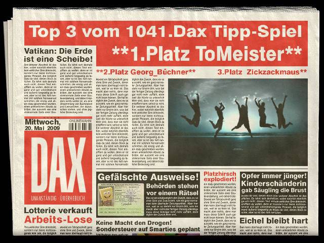 1042.DAX-Tipp-Spiel, Donnerstag 21.05.09 234090