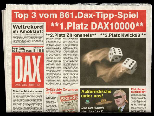 862.DAX Tipp-Spiel **Montag** 01.09.08, 17.45 Uhr 183249