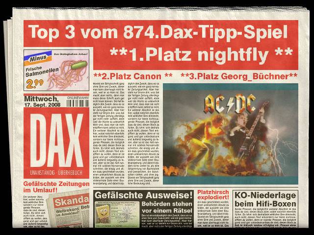 875.DAX Tipp-Spiel *Do* 18.09.08, 17.45 Uhr 186968
