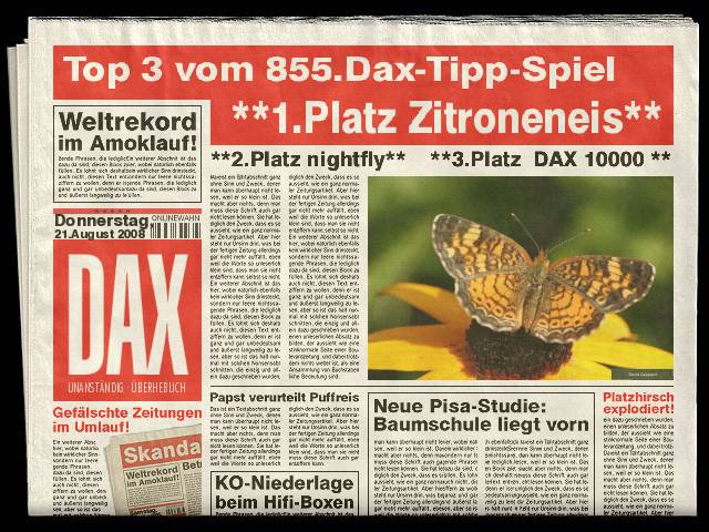 857.DAX-Tipp-Spiel **Montag** 25.08.08-17.45 Uhr 181588