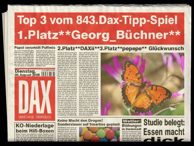 845.DAX-Tipp-Spiel* Donnerstag*07.08.08-17.45 Uhr 178602