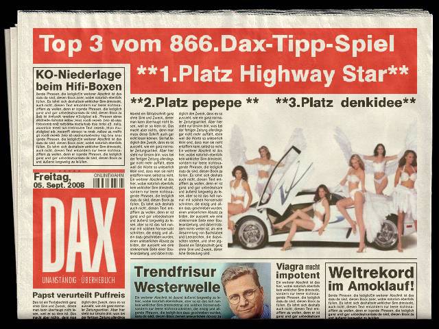 867.DAX Tipp-Spiel *Montag* 08.09.08, 17.45 Uhr 184607