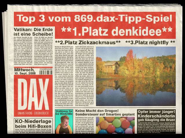 870.DAX Tipp-Spiel *Do* 11.09.08, 17.45 Uhr 185413
