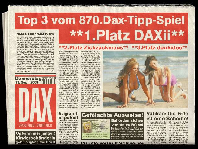 871.DAX Tipp-Spiel *Freitag* 12.09.08, 17.45 Uhr 185689