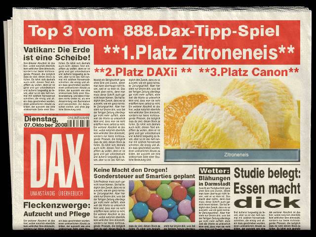 890.DAX Tipp-Spiel *Do* 09.10.08, 17.45 Uhr 191034