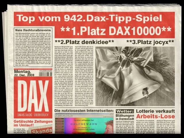 943.DAX Tipp-Spiel *Dienstag* 23.12.08, 17.45 Uhr 206989