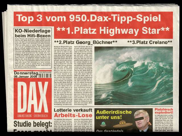 952.DAX Tipp-Spiel, Montag, 12.01.09, 17.45 Uhr 209432