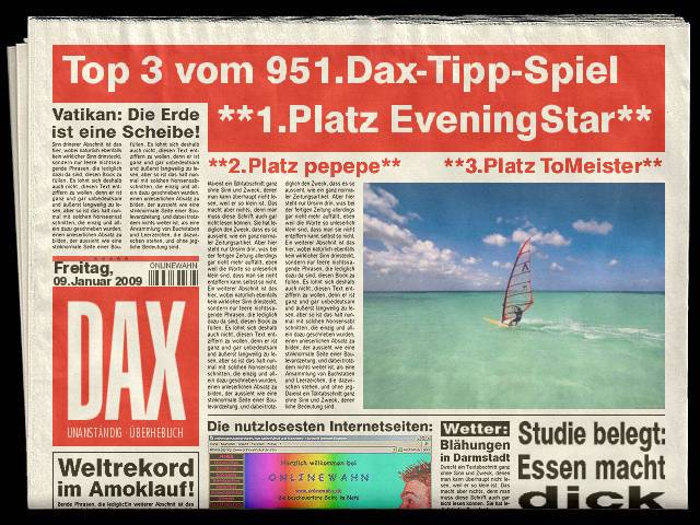 952.DAX Tipp-Spiel, Montag, 12.01.09, 17.45 Uhr 209576