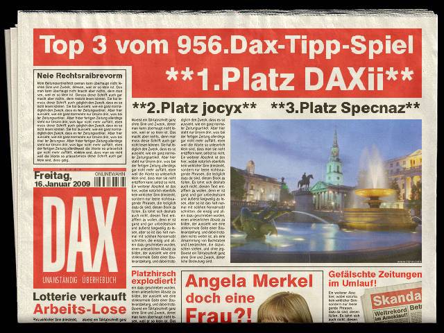 957.DAX Tipp-Spiel, Montag,19.01.09, 17.45 Uhr 210928
