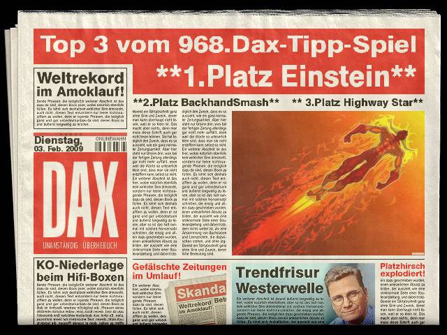 970.DAX Tipp-Spiel,Do,05.02.09, 17.45 Uhr 214378
