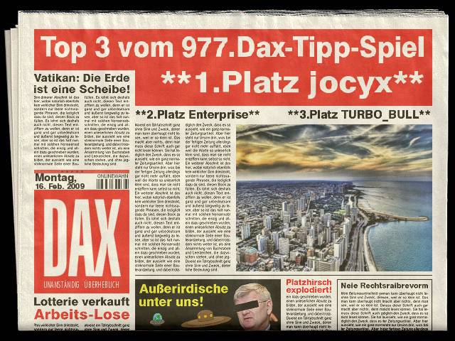 979.DAX Tipp-Spiel Mittwoch,18.02.09.17.45 Uhr 216804