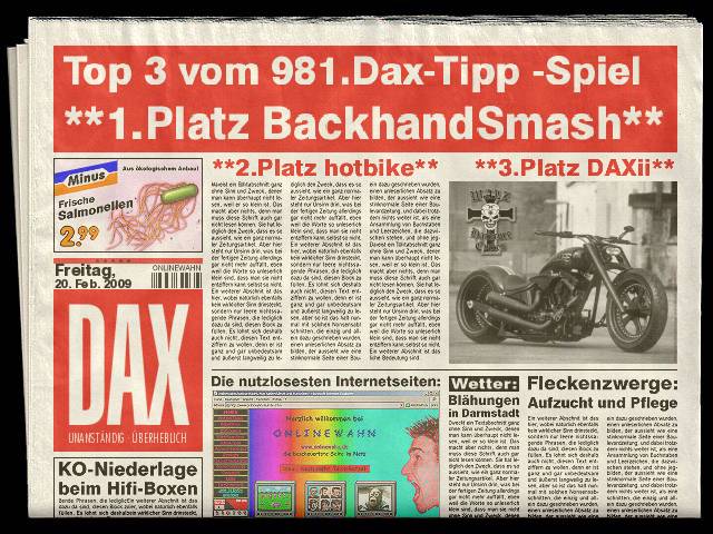 982.DAX Tipp-Spiel Montag,23.02.09.17.45 Uhr 217769