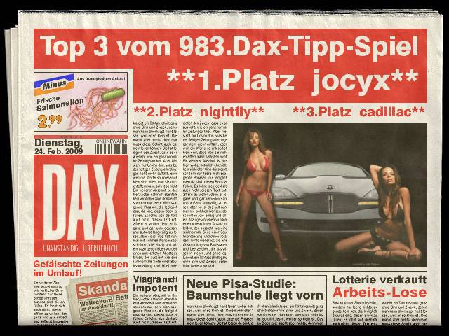 984.DAX Tipp-Spiel Mittwoch,25.02.09.17.45 Uhr 218455