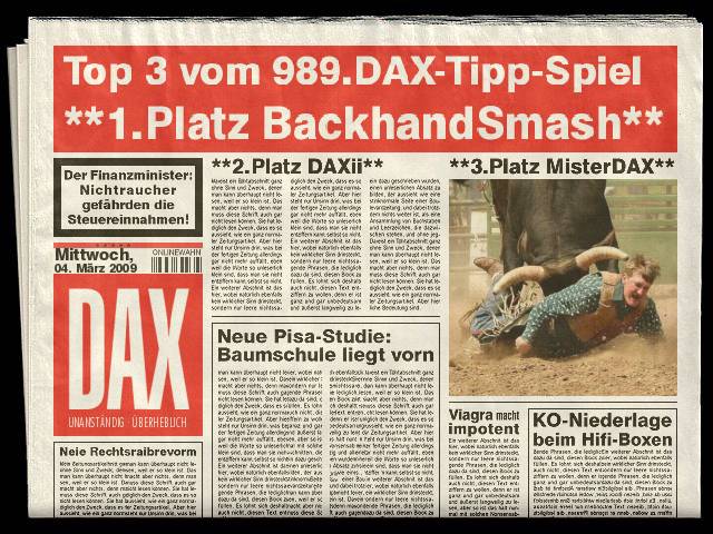 990.DAX Tipp-Spiel Do,05.03.09.17.45 Uhr 219996