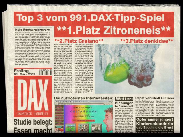 992.DAX Tipp-Spiel Montag,09.03.09.17.45 Uhr 220539