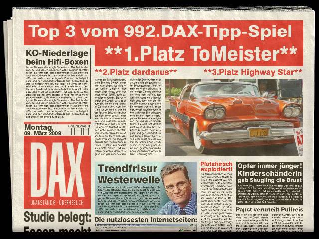 993.DAX Tipp-Spiel Dienstag,10.03.09.17.45 Uhr 220905