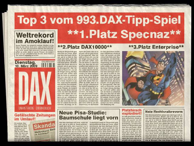 994.DAX Tipp-Spiel Mitwoch,11.03.09.17.45 Uhr 221150