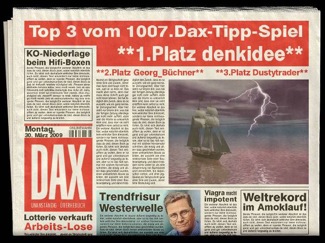 1008. DAX-Tipp-Spiel Dienstag 31.03.2009.17.45 Uhr 225035