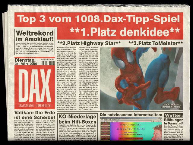 1009. DAX-Tipp-Spiel, Mittwoch 01.04.09.17.45 225237