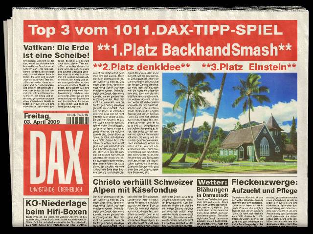 1013.DAX-Tipp-Spiel, Dienstag 07.04.09 226087