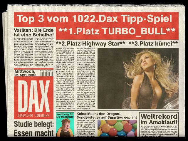 1023.DAX-Tipp-Spiel, Donnerstag 23.04.09 228810
