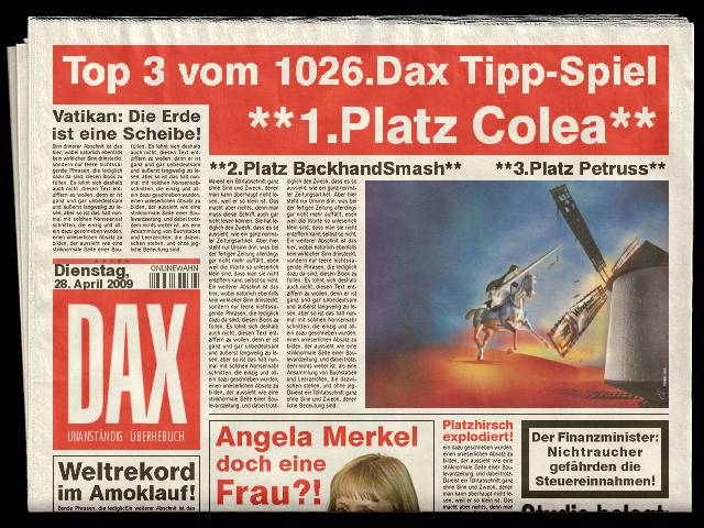1028.DAX-Tipp-Spiel, Donnerstag 30.04.09 229926