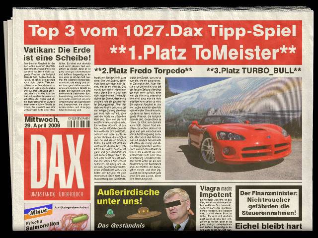 1028.DAX-Tipp-Spiel, Donnerstag 30.04.09 230091