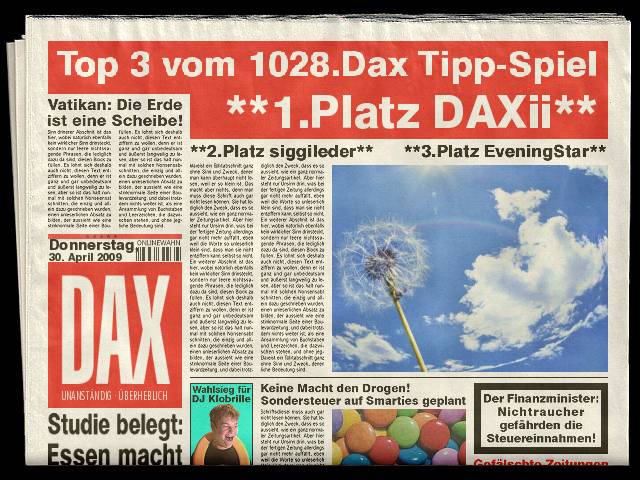 1030.DAX-Tipp-Spiel, Dienstag 05.05.09 230772