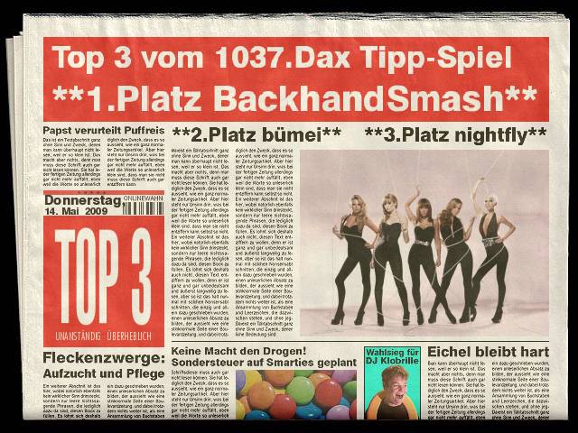 1038.DAX-Tipp-Spiel, Freitag 15.05.09 233067