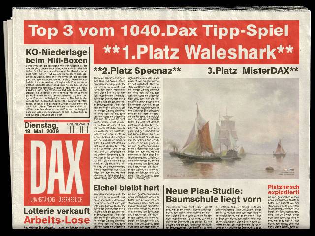 1041.DAX-Tipp-Spiel, Mittwoch 20.05.09 233870