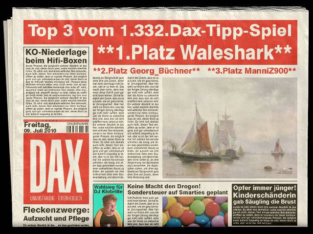 1.333.DAX Tipp-Spiel, Montag, 12.07.10 331421
