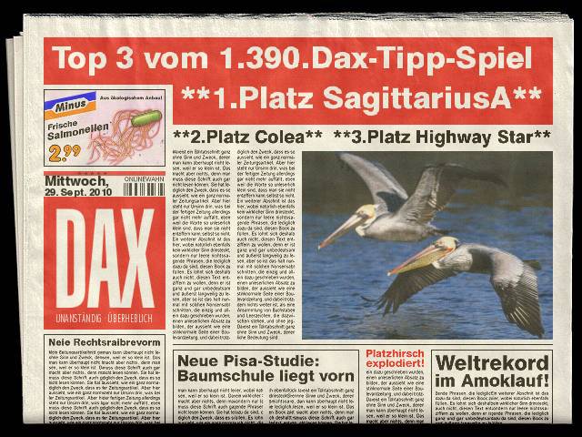 1.391.DAX Tipp-Spiel, Donnerstag, 30.09.10 348200