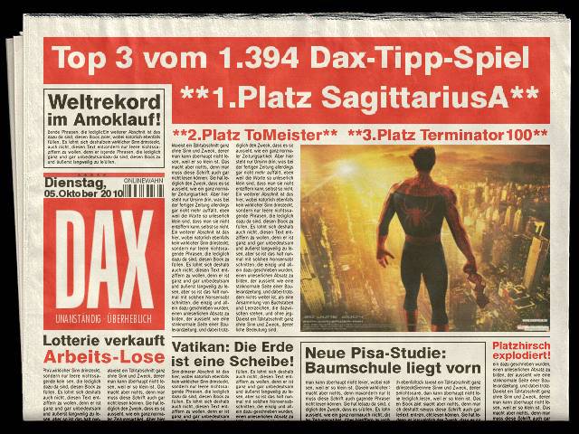 1.395.DAX Tipp-Spiel, Mittwoch, 06.10.10 349379