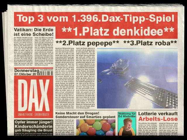1.397.DAX Tipp-Spiel, Freitag, 08.10.10 349900