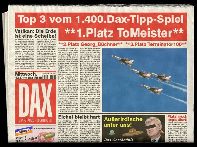 1.401.DAX Tipp-Spiel, Donnerstag, 14.10.10 351034