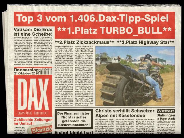 1.407.DAX Tipp-Spiel, Freitag, 22.10.10 352889