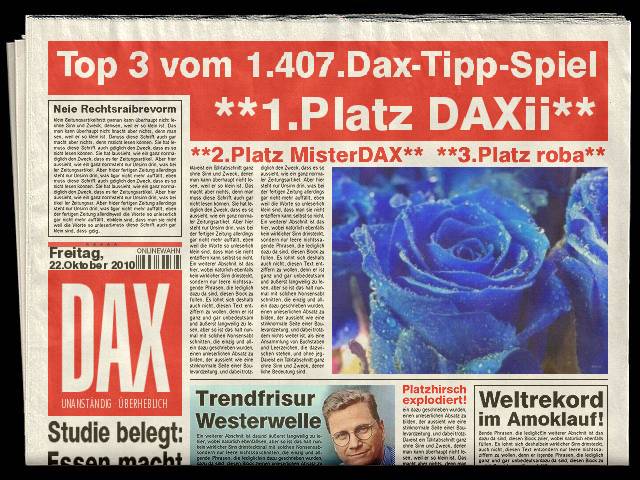 1.408.DAX Tipp-Spiel, Montag, 25.10.10 353140