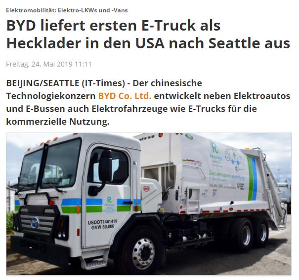 Auto- und Batterien-Herstellers BYD 1114178