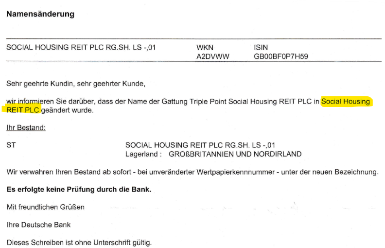GB00BF0P7H59 - Triple Point Social Housing REIT 1466190