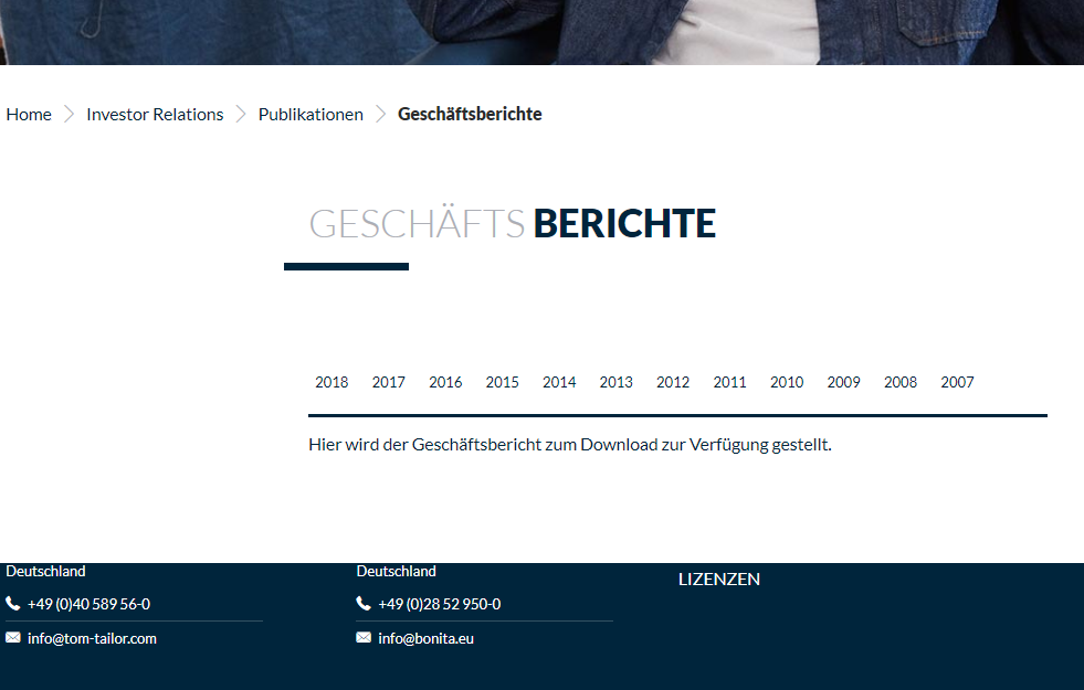 Tom Tailor Holding AG 1144125