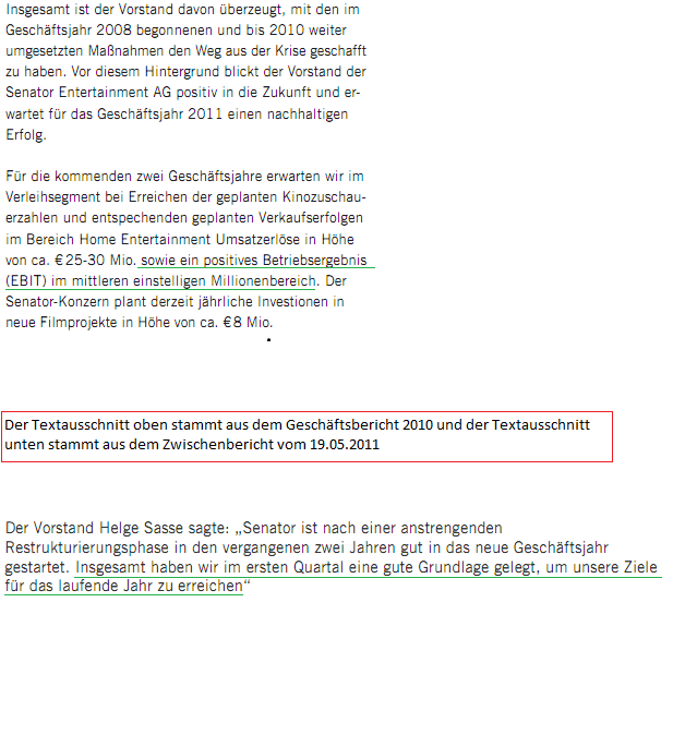 Senator - Tournaround beginnt jetzt ? 410871