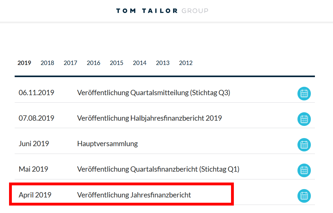 Tom Tailor Holding AG 1106756